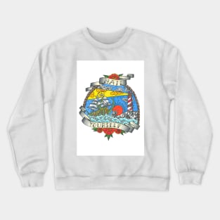 "Hail yourself" tattoo style design Crewneck Sweatshirt